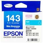 Cartridge Printer Epson 143 T143 T 143 Cyan, Tinta Printer Epson Work Force WF7511 WF7521 WF3011 WF3521 WF7011 ME900WD 940FWD 960FWD Original