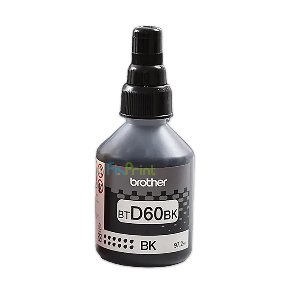 Tinta LOOSEPACK BTD60BK BT-D60BK Black (Tanpa Box), Tinta Refill Printer DCP-T310 DCP-T510W DCP-T710W MFC-T810W MFC-T910DW Original Brother