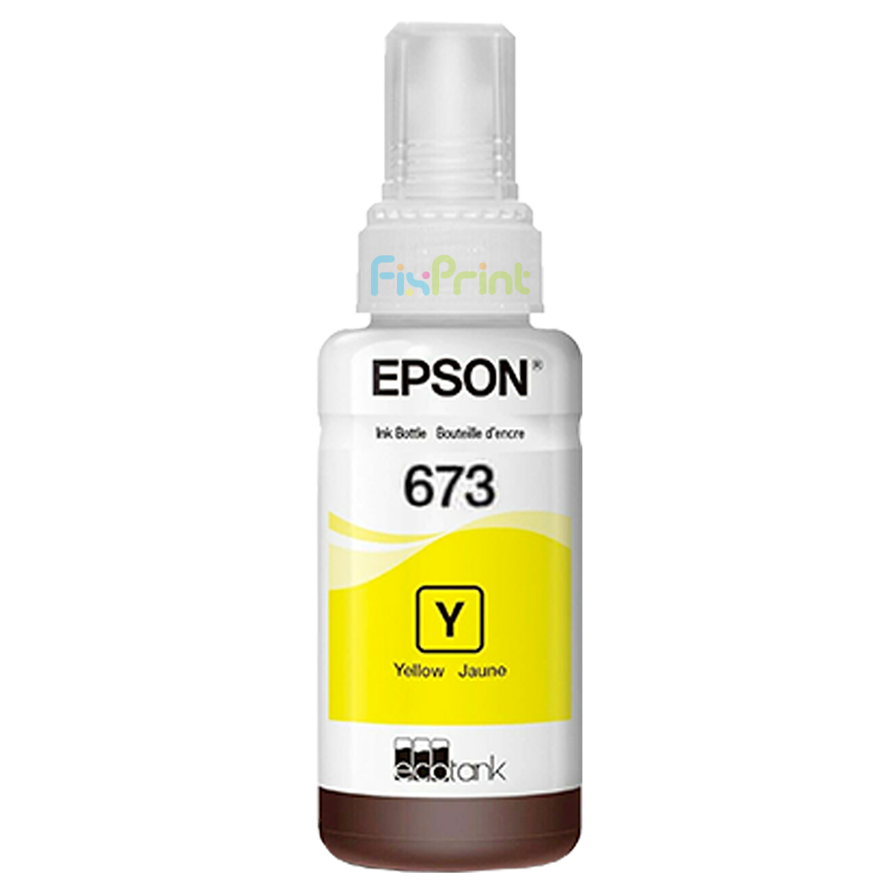 Tinta LOOSEPACK 673 t6734 Yellow 70ml (Tanpa Box), Tinta Refill Printer L800 L805 L810 L850 L1800 Original Epson