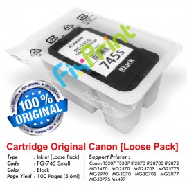 Cartridge LOOSEPACK Small PG-745s PG745s 745 Black (Tanpa Box), Tinta Printer Canon TR4570S TS207 TS307 iP2870 iP2870S iP2872 MG2470 MG2570 MG2570S MG2577S MG2970 MG3070 MG3070S MG3077 MG3077S MX497 Canon Original